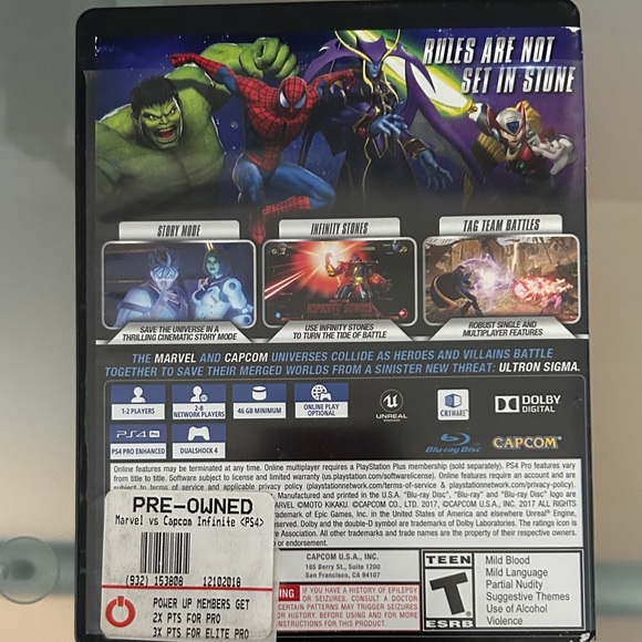 Marvel vs.  CAPCOM: Infinite for PS4 - Black Case - Picture 4 of 4